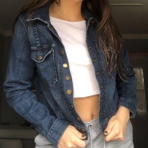 dark blue jean jacket